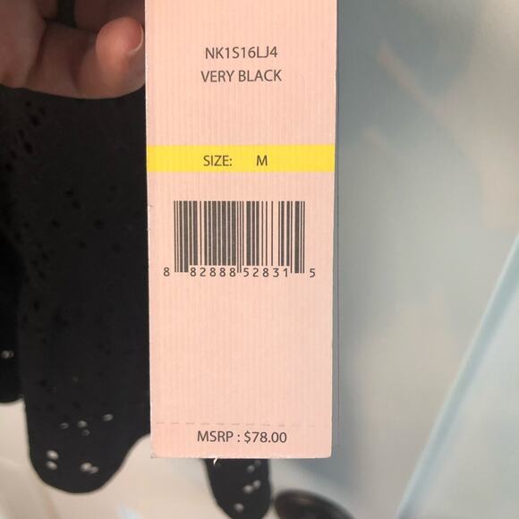 NWT Nanette Lepore black eyelet peplum top Medium - Picture 5 of 9